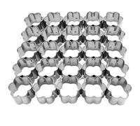 Muteitt Mini Flower Cookie Cutter, 25 Cavity Cracker Cutter, Small Flower Shaped Biscuit Cutter Baking Tool for Cookies Fondant Biscuits DIY Crafts