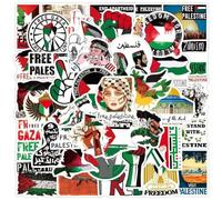 Muteitt Palestine Stickers 50Pcs Waterproof PVC Stickers DIY Aesthetic Love and Peace Sticker for Bumper Suitcases Laptop Helmet Phone