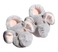 Muteitt Plush Slippers for Women, Cute Elephant Slippers Winter Warm Slippers Funny Animal Cozy Comfortable Non-slip House Shoes