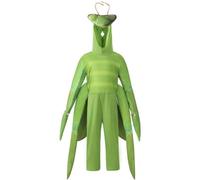 Muteitt Praying Mantis Costume for Kids Halloween Insect Outfit Green Praying Mantis Jumpsuit for Boys Girls Halloween Cosplay Party