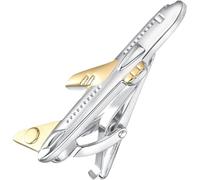 Muteitt Tie Clip for Men, Airplane Tie Clips for Men, Personalized Aircraft Tie Bar Clip Business Shirt Necktie Parts for Wedding Meetting Party