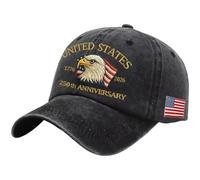 Muteitt Usa 250 Anniversary Hat, Adjustable 250 Year American Anniversary Embroidered Baseball Cap for Men Women
