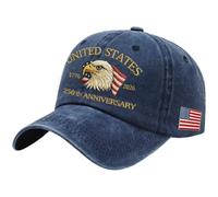 Muteitt Usa 250 Anniversary Hat, Adjustable 250 Year American Anniversary Embroidered Baseball Cap for Men Women