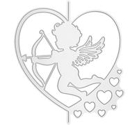 Muteitt Valentine Heart Shape Cupid Arrow Metal Cutting Dies for Card Making, Die Cuts for Paper Craft Templates Embossing Mould Diy Stencils Scrapbooking
