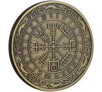 Muteitt Viking Vegvisir Challenge Coin Viking Compass Coin Wayfinder Symbol Nordic Coin Viking Gifts