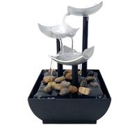 Muteitt Water Fountain with Light, Zen Meditation Waterfall Fountain Home Decor, River Flowing Water Landscape for Bedroom Living Room