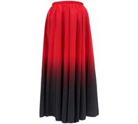 Muteitt Womens Spain Flamenco Performance Long Skirt Black Red Gradient Spain Bull Belly Dancer Dress Party Dancing Dress Costume
