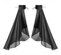 Muteitt Women's Victorian Long Tulle Gloves Stage Pageant Gloves Chiffon Tulle Detachable Sleeves for Wedding Dress Halloween Costume Accessories