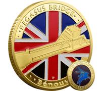 Muteitt Ww2 Commemorative Coin, D-day Pegasus Bridge Memorial Collectible Coin Operation Overlord 1944 Military Challenge Coin Souvenir Gift