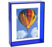 Mutellstory 8x10 Acrylic Picture Frame Neon Floating Photo Frame for Wall Mount and Tabletop Decorative in Gallery Home Office, Klein Blue