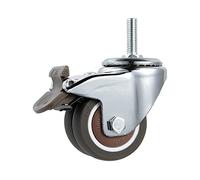 Mutem Caster with Double Wheels Wheel Diameter Anti-wrap Wheel Bear 55kg for Furniture Sofa Showcase Home Hardware 2Pcs Casters(M12 No Brake)