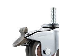 Mutem Double Wheels with 12mm Brake AntiTip Design 55kg Load Capacity HeavyDuty Caster Wheel for Furniture Equipment and Mobility Solutions1 Unit