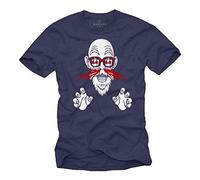 Muten Roshi Nosebleed - Dragon Gym Old Goku Master - Funny Geek Gifts - Manga T-Shirt for Men Blue Size XXXXL