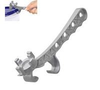 Muti-Function Metal Bucket Opener, Bucket Opener Tool Aluminum Drum Wrench, Non Sparking Can Opener for Opening 10-55 Gallon Drum 5 Gallon Bucket with Lid, Fits 2 Inch and 3/4 Inch Bung Caps (1 Pcs)