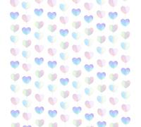 Muticolor Reflective Love Heart Streamer Garland, 52Ft Rustic Wedding Hanging Decoration, Hanging Paper Streamer Banner for Anniversary Bachelorette Engagement Bridal Shower Valentines Party Decor