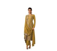 MUTILA Design a new dolla silk with multi thread and sequance work salwar suit set for women (UK, Alpha, 3XL, Regular, Regular, YELLOW)