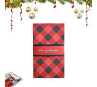 Mutiple Sets Handmade Xmas Gifts Card Booklet, Pull-Out Xmas Gift Card Booklet, DIY Personalized Name & Message & Remarks with 4 Slots, Gifts for Family Friends (1)