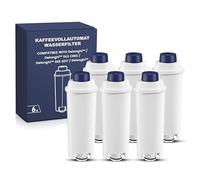 Mutital 6-Pack Delonghi Coffee Machine Water Filter for Delonghi, Replacement for ECAM Series, Dinamica, Cappuccino System, Magnifica, ETAM Autentica and Various Models from Esam (6)