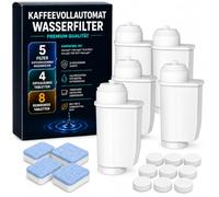 Mutital Complete Maintenance Kit for Fully Automatic Coffee Machines - Fits Siemens EQ Series, Bosch TCZ7003 TCZ7033, Brita Intenza 57549 | 5 Water Filters, 4 Descaling & 8 Cleaning Tablets