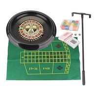 Mutiwill 16" Luxury Roulette Wheel Game Set - Complete Roulette Game Set With Felt, Rake, Playing Cloth, Balls, Chips, Playing Cards