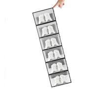 Mutiwill 6Pcs Clear Shoe Boxes Stackable Foldable Plastic Storage Organizers - Transparent Shoe Storage Solution for Hallway, Living Room, Bedroom, Office - 33x23x14cm