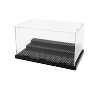 Mutiwill Acrylic Display Case - Three Tier Display Box 25.5 x 15.3 x 13.9cm for Assembled Building Blocks - Lego Display Case - Perspex Dustproof Storage Box for Lego Lovers