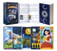 MUTIYZGJ Classic Hand Draw Tarot Cards Deck with Guidebook-Unique Art Tarot Card for Beginners to Experts,Fortune Telling Cards