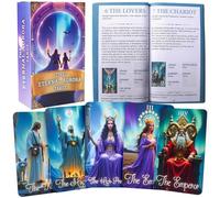 MUTIYZGJ Northern Lights Tarot Deck,Divine Aurora Oracle Cards with Guide Book-Unique Card Deck for Beginners-Fortune Telling Cards(with Free Velvet Bag) (Eternal Auroral Tarot)