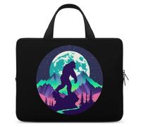 Mutli Color Forest Bigfoot Sasquatch Laptop Bag Sleeve Funny Tablet Case Protective Carry Bag Briefcase with Handle 12inch