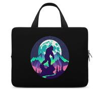 Mutli Color Forest Bigfoot Sasquatch Laptop Bag Sleeve Funny Tablet Case Protective Carry Bag Briefcase with Handle 15inch