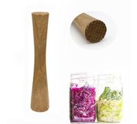 MUTOOGO12" Acacia Wood Sauerkraut Pounder & Vegetable Pickle Packer - Cabbage Sauerkraut Tamper or Meat Tenderizer- Natural Acacia Wood Cocktail Muddler