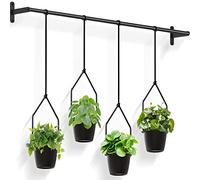 Mutool Hanging Plant Pots for Indoor Plants, 4 Pack Garden Hanging Basket Plant Hanger, Modern Wall and Ceiling Hanging Plant Holder with Melamine Planters