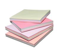 MUTORE Sticky Notes 4 Pads,Mixcolorful Self-Stick Note Pads,Assorted Self-Stick Post Pads for Notebook,Office,School and Home,80 Sheets/Pad，76x76mm