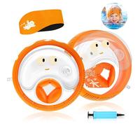 MutoToy Kids Arm Bands with Swimming Ear Band, Inflatable Swimming Armbands for Kids 1-6 Years, for Pool, Beach, Training, Learning