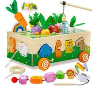 MutoToy Wooden Sensory Toddler Toys for 1 2 3 Year Old, 6 in 1 Montessori Toys for 1 2 3 Year Old Boys Girls, Toddler Toys Learning Educational Sensory Toys for 1st Birthday Gifts for Baby Boys Girls