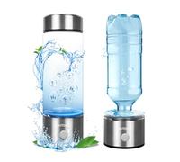 MUTOUHE Hydrogen Water Bottle, 4000PPB Hydrogen Water Bottle Generator, 450ML Portable Water Ionizer with SPE & PEM, Improve Water in 3 Minutes, Hydrogen Rich Water Cup for Travel (Mirror Silver)