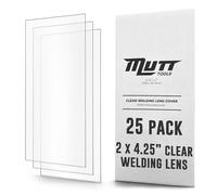 MUTT TOOLS 25 Pack of Clear Welding Lenses 2x4.25" - .04” Thick 2x4 Clear Welding Lens, 2x4 Welding Lens Clear, Clear Lens for Welding Hood, Welding Lens 2x4 1/4, Replacement Welding Helmet Lens