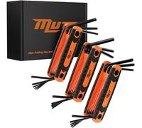 Mutt Tools 25pc Folding Allen Key Set - Compact SAE & Metric Tool for Bikes, DIY, Archery - Color-Coded, Allen Wrenches Sets Stamped with Sizing Info