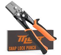 Mutt Tools Professional Snap Lock Punch - Heavy Duty Sheet Metal Notcher with Safety Lock - End Cap Crimper for Gutters - Essential Gutter Crimping Tool for Pros