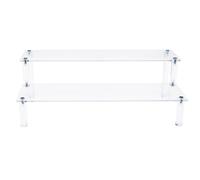MUTTE Acrylic Display Stand, Clear Display Riser for Figures Collections Cupcake Perfume Cosmetic Organizer Holder (2 tiers 30cm)
