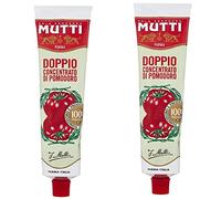 Mutti Doppio Concentrato Double Concentrated Tomato Sauce 130gr 4.58oz, Pack of 2