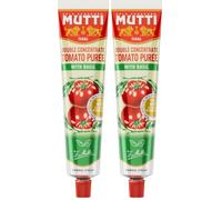 Mutti Double Concentrate Tomato Puree with Basil 190g (Pack of 2)