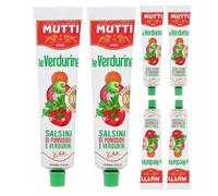 Mutti Double Puree Tomato Concentrate with Vegetables tomato paste puree 130 Grams x 6 Tubes