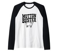 Mutton Buster Sheep Lover Raglan Baseball Tee