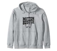 Mutton Buster Sheep Lover Zip Hoodie