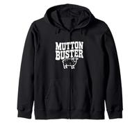 Mutton Buster Sheep Lover Zip Hoodie