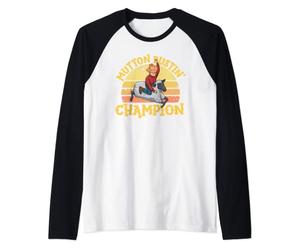Mutton Bustin' Champion Rodeo State Fair Kids Sheep Riding Raglan Baseball Tee