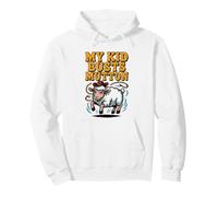 Mutton Bustin Parent Sheep Silhouette Bold Western Rodeo Pullover Hoodie