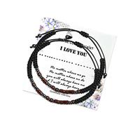 Mutual Matching Couple Bracelets - 2PCS Magnetic Morse Code Relationship Bracelets for Couples - Valentine Gifts for Him & Her