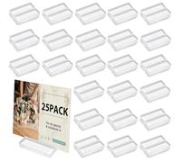 Mutualsign Acrylic Sign Holder 25 Pcs 5.5cm Place Card Holders Slim Slot Clear Acrylic Card Stands for Message Display, Menu Cards, Table Numbers -25pcs